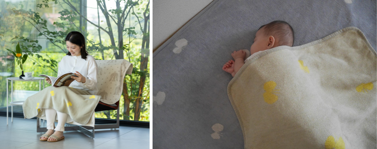 KLIPPAN ミニブランケット活用術10選 ー赤ちゃん・ひざ掛け
