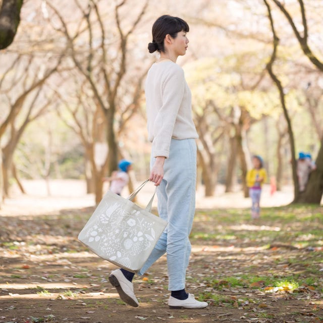 Nunoca ぬのか トートバッグ リトルガーデン ベージュ エコンフォートハウス Ecomforthouse Klippan クリッパン 総輸入元
