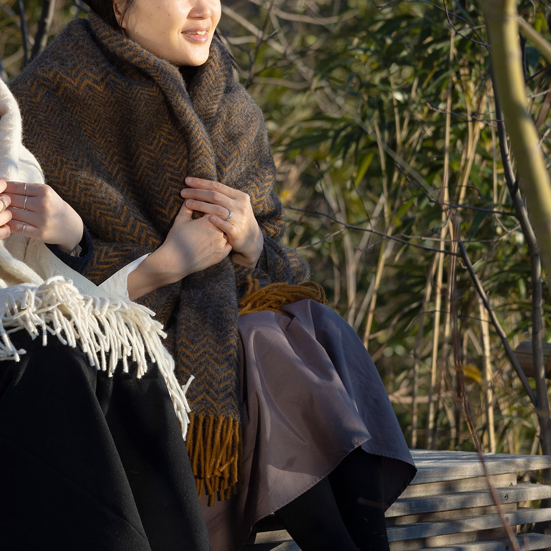 KLIPPAN/クリッパン スロー ZIGZAG（ジグザグ） ダークブラウン