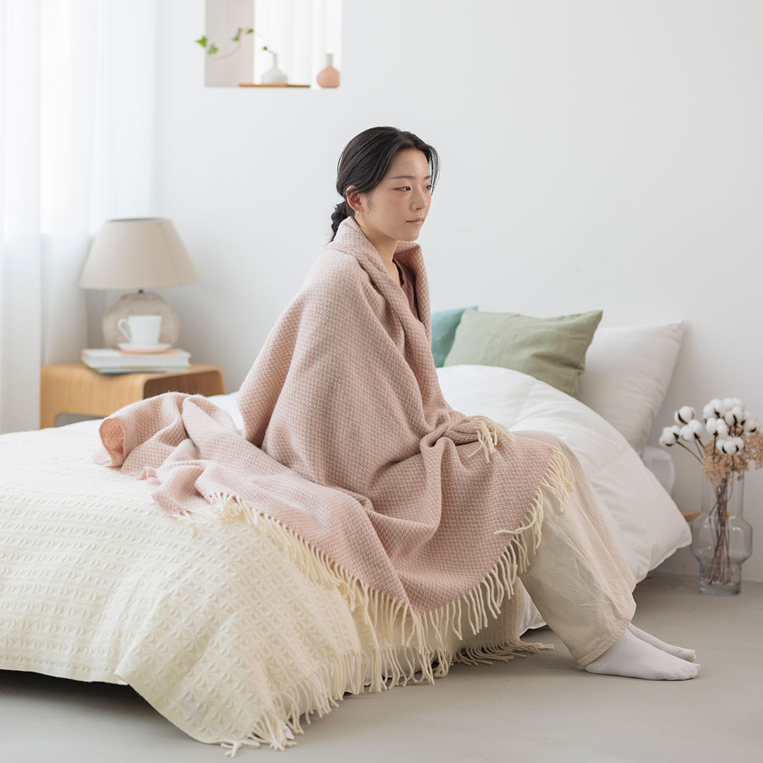 KLIPPAN ベッドスロー KLIPPAN/クリッパン スロー PULSE（パルス） ペールピンク