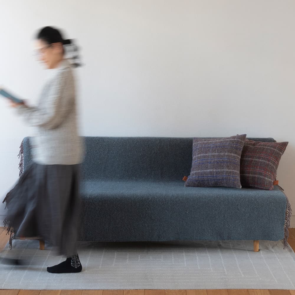 KLIPPAN/クリッパン リサイクルウールスロー ウェーブ グリーン