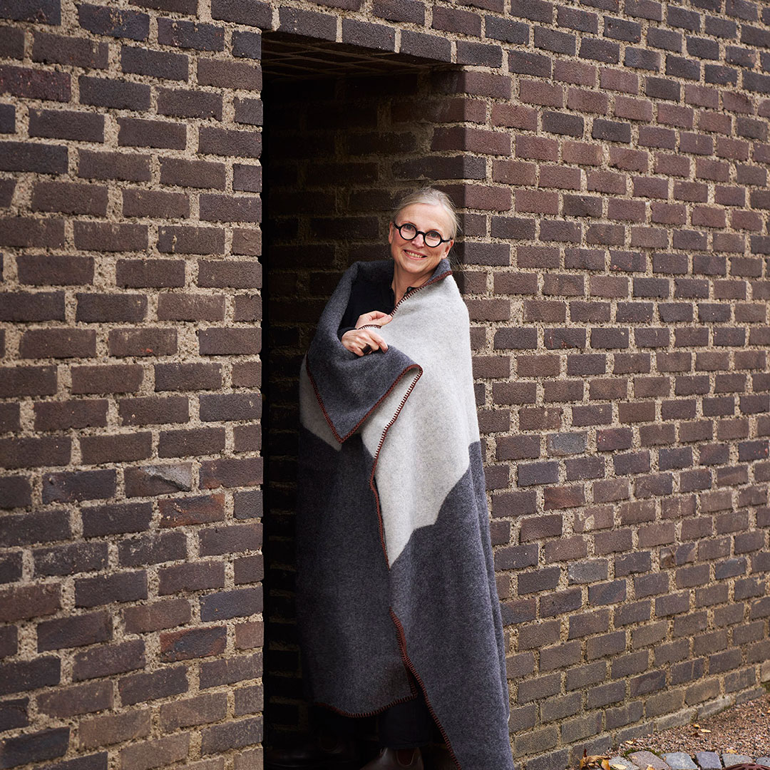 KLIPPAN ウール シングルブランケット グレー KLIPPAN/クリッパン ウール シングルブランケット horses on the