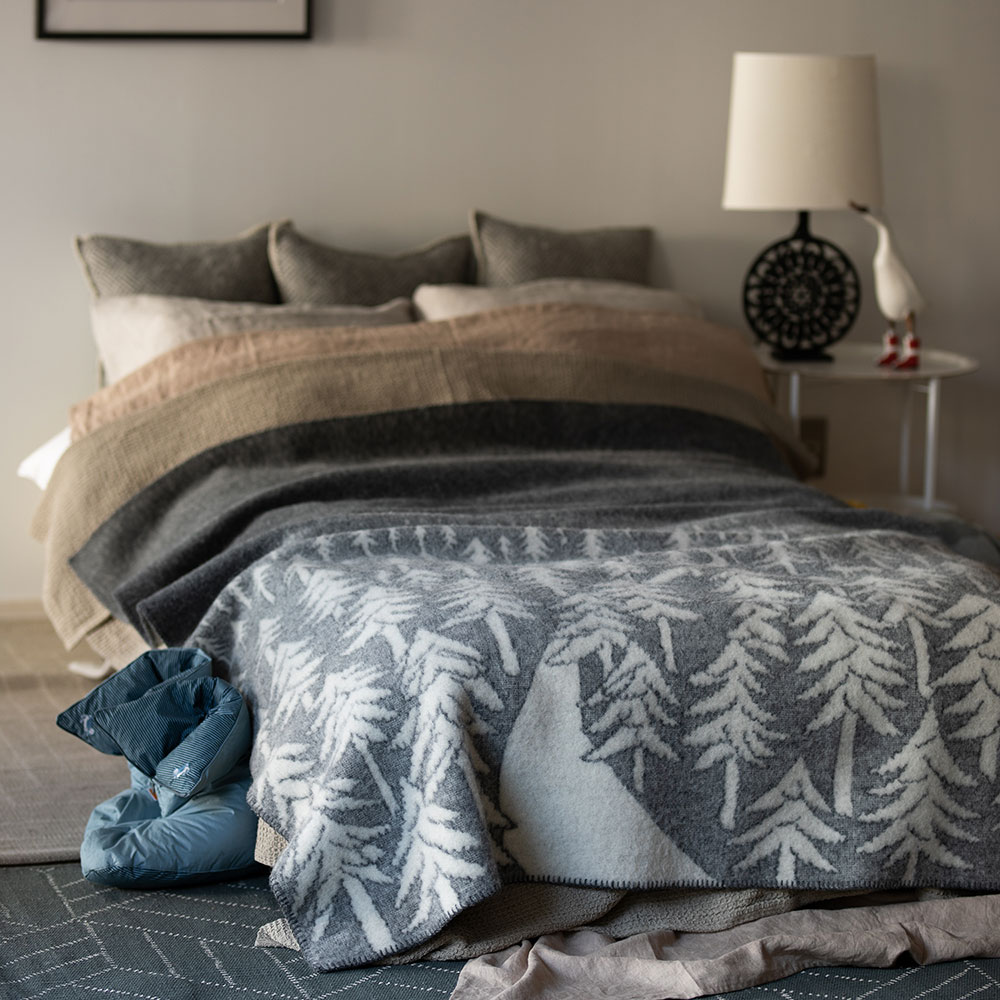 新品 レアカラー クリッパン/ シングルブランケット　マラケシュグレー KLIPPAN/クリッパン ウール シングルブランケット DANCE