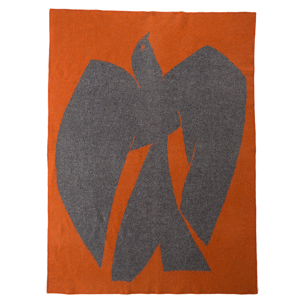 KLIPPAN/クリッパン ウール シングルブランケット DANCE オレンジ