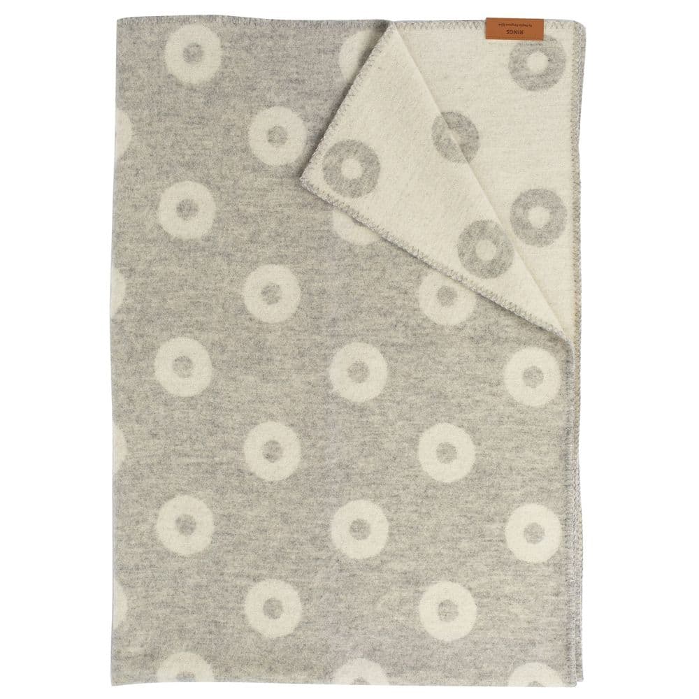 KLIPPAN/クリッパン ウール シングルブランケット リングス グレー