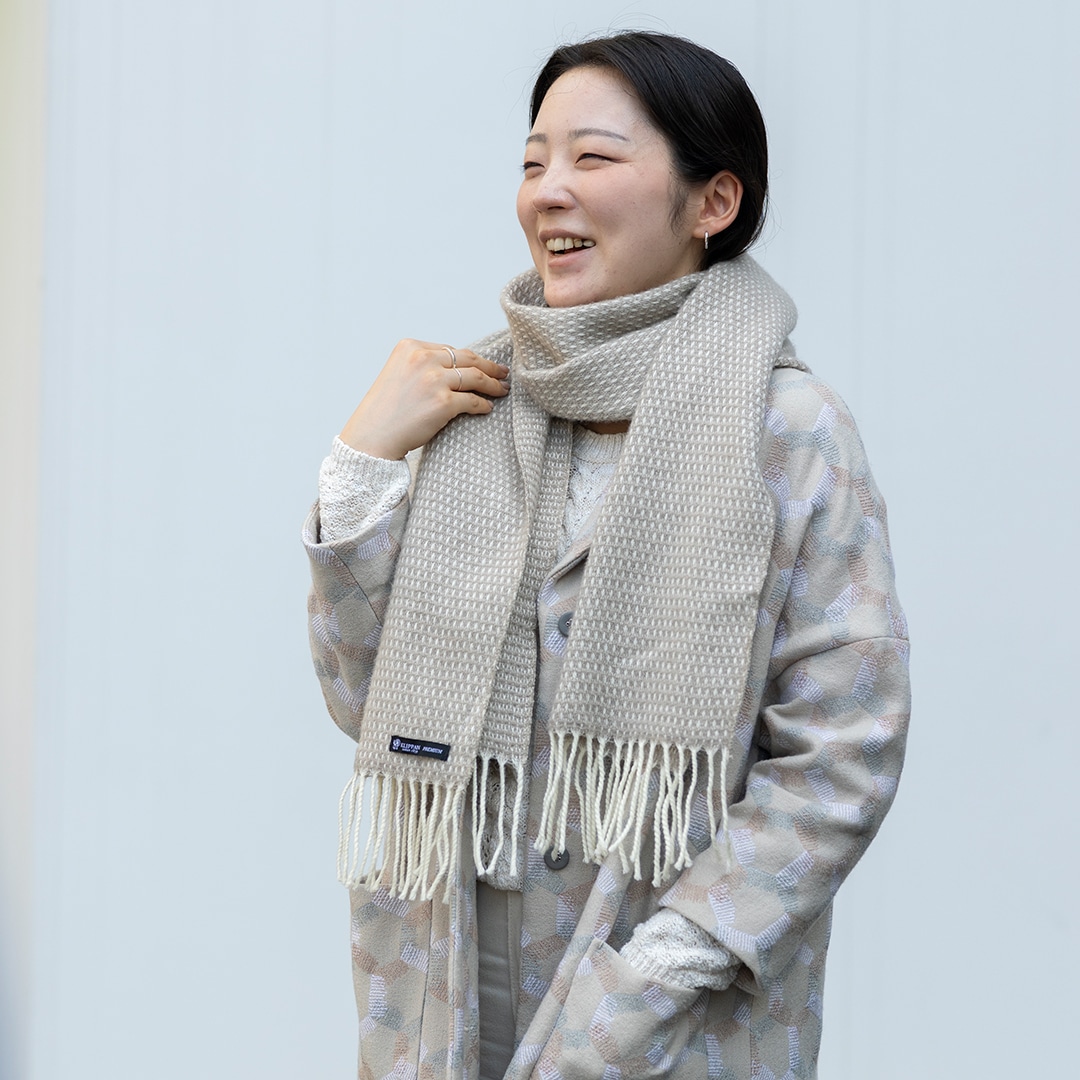 ウールストール＆カシミヤ混ロングマフラー | サステナブルショップ エ