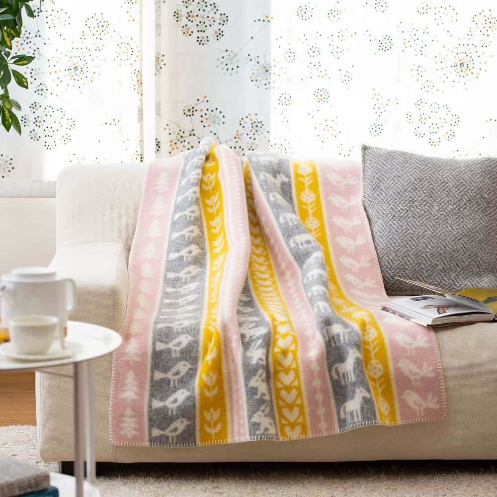 Klippan クリッパン エコウール ウール ハーフブランケット ネイチャー イエロー エコンフォートハウス Ecomforthouse Klippan クリッパン 総輸入元