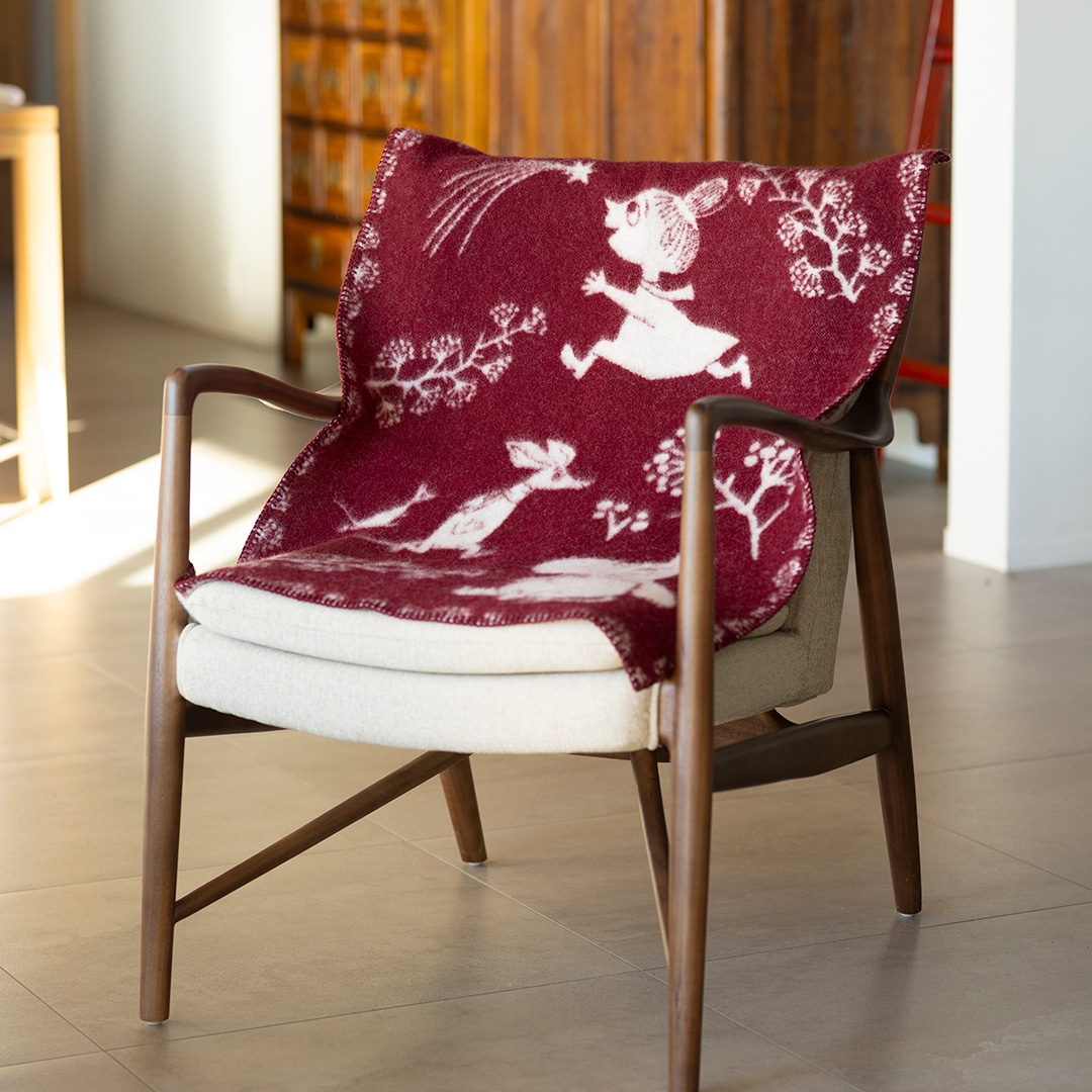 【新品未使用】　KLIPPANクリッパン　ウールブランケット　ネコ柄 KLIPPAN/クリッパン ウールミニブランケット フォックス パピー