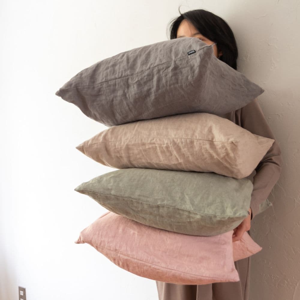 KLIPPAN/クリッパン クッションカバー ウォッシュドリネン グリーン