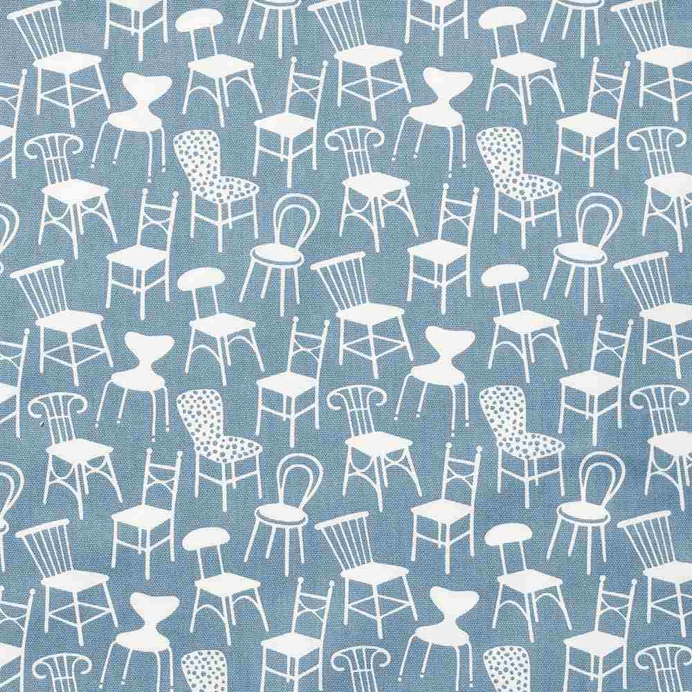 KLIPPAN/クリッパン プリントファブリック 150cm幅 チェアーズ ブルー