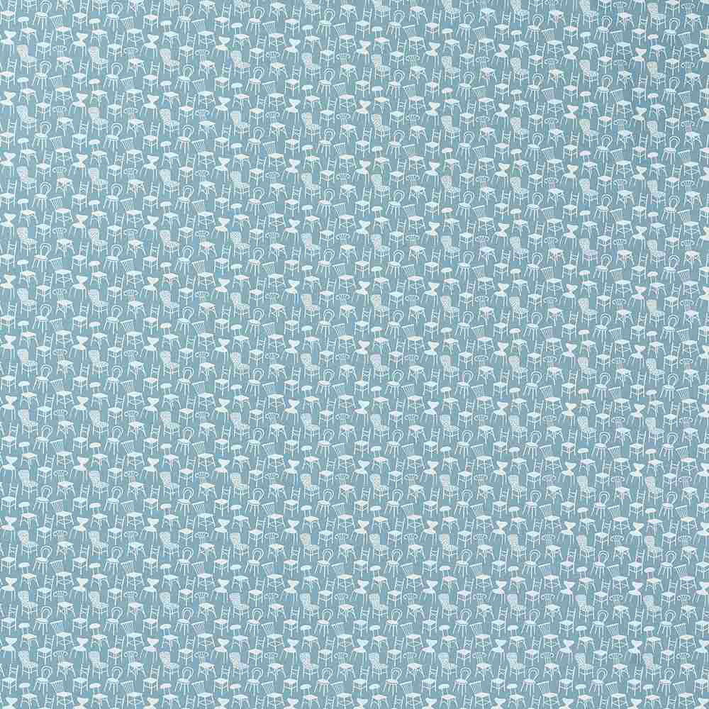 KLIPPAN/クリッパン プリントファブリック 150cm幅 チェアーズ ブルー