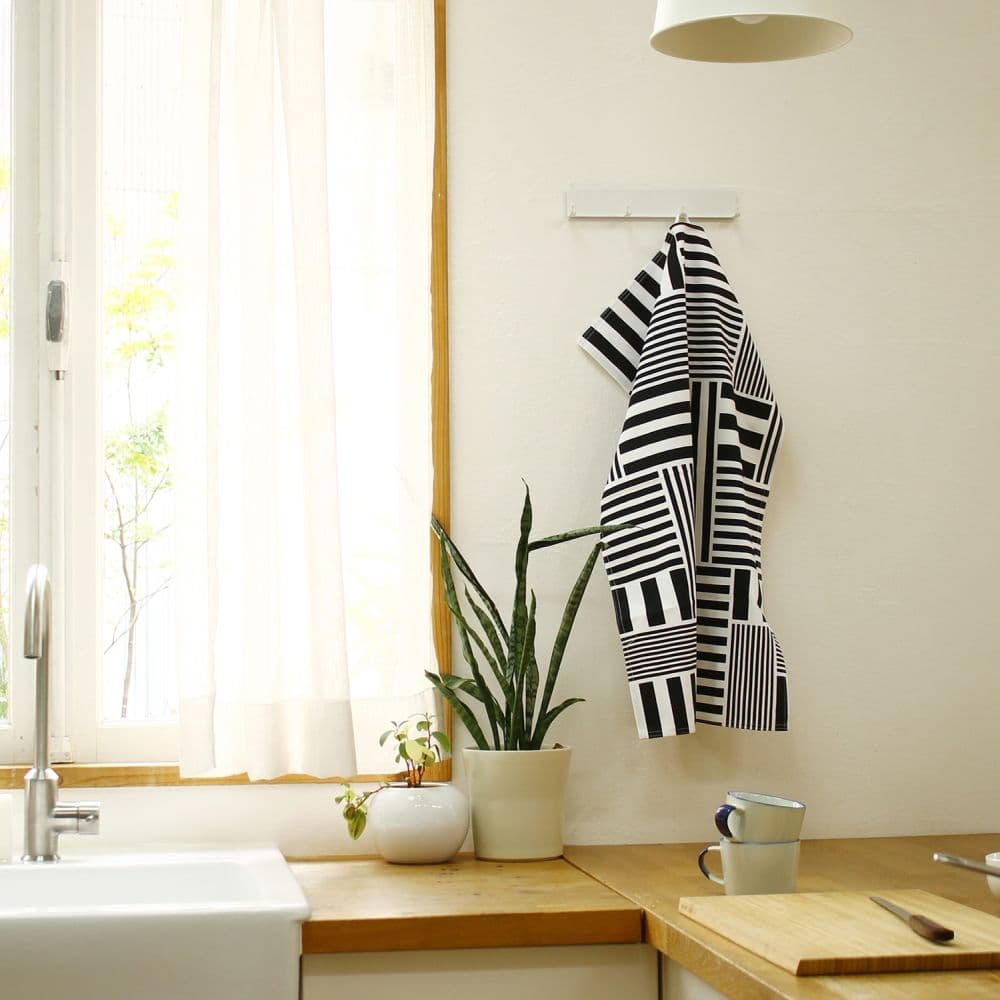 KLIPPAN/クリッパン キッチンタオル ストライプス ブラック