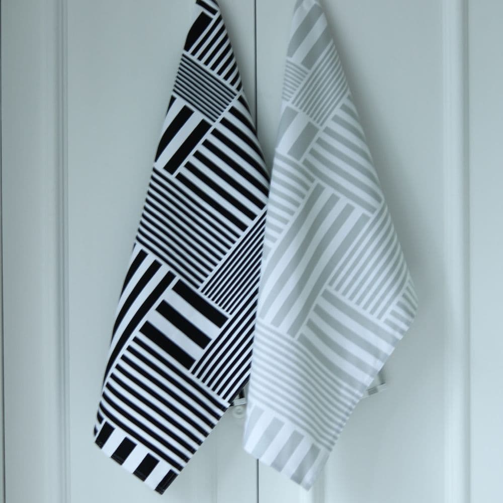 KLIPPAN/クリッパン キッチンタオル ストライプス ブラック