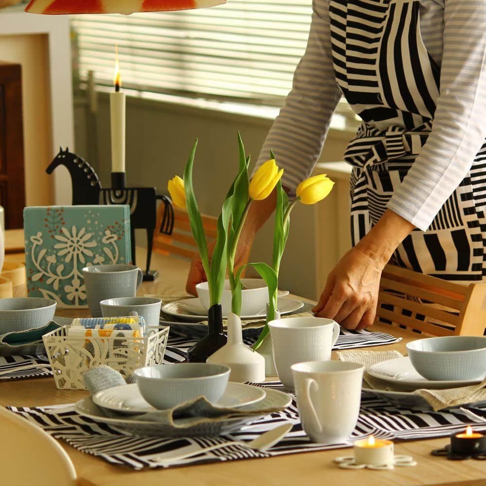 KLIPPAN/クリッパン キッチンタオル ストライプス ブラック