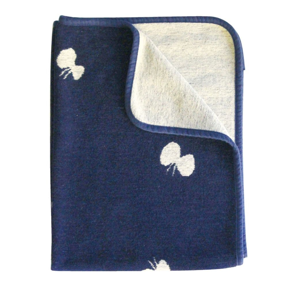 クリッパン×ミナペルホネンコットンミニブランケット紺　新品未使用 KLIPPAN×mina perhonen / コットンミニブランケット / CHOUCHO