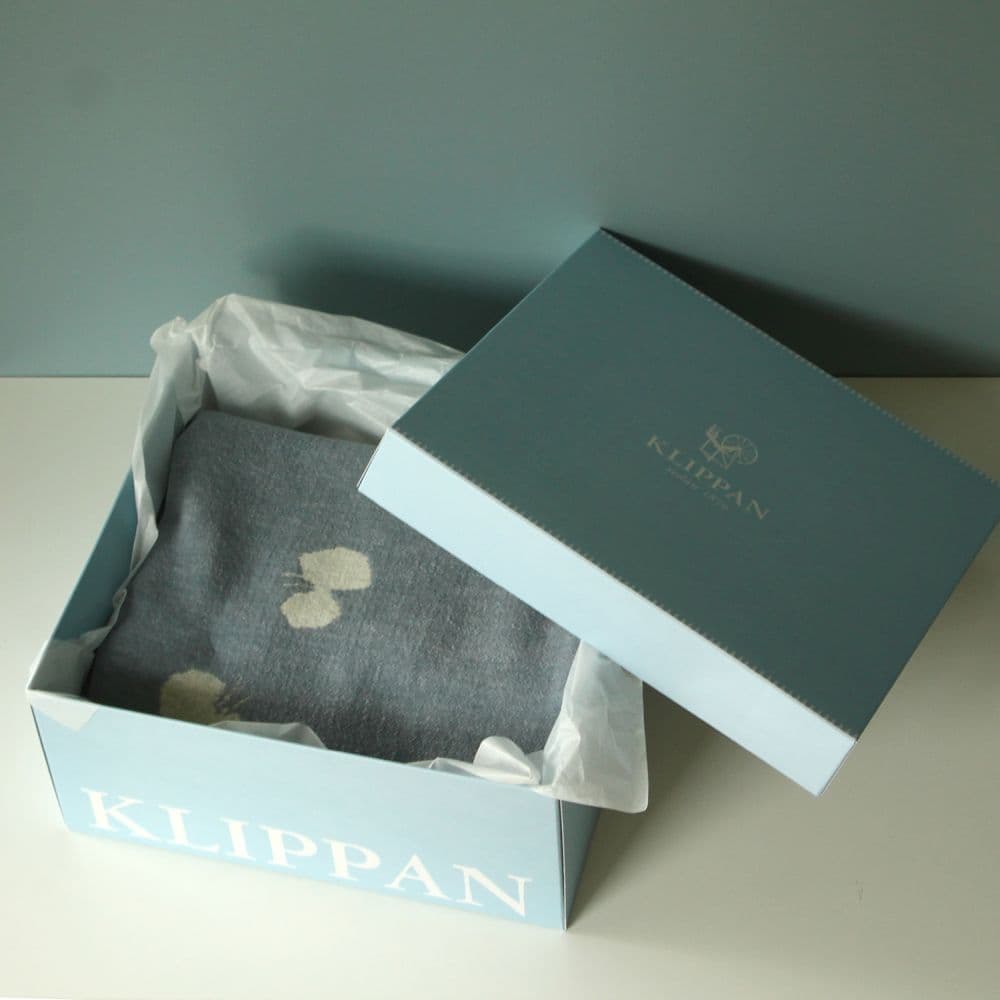 KLIPPAN/クリッパン　シュニールコットン　シングルブランケット　CHOUCHO　ブルー