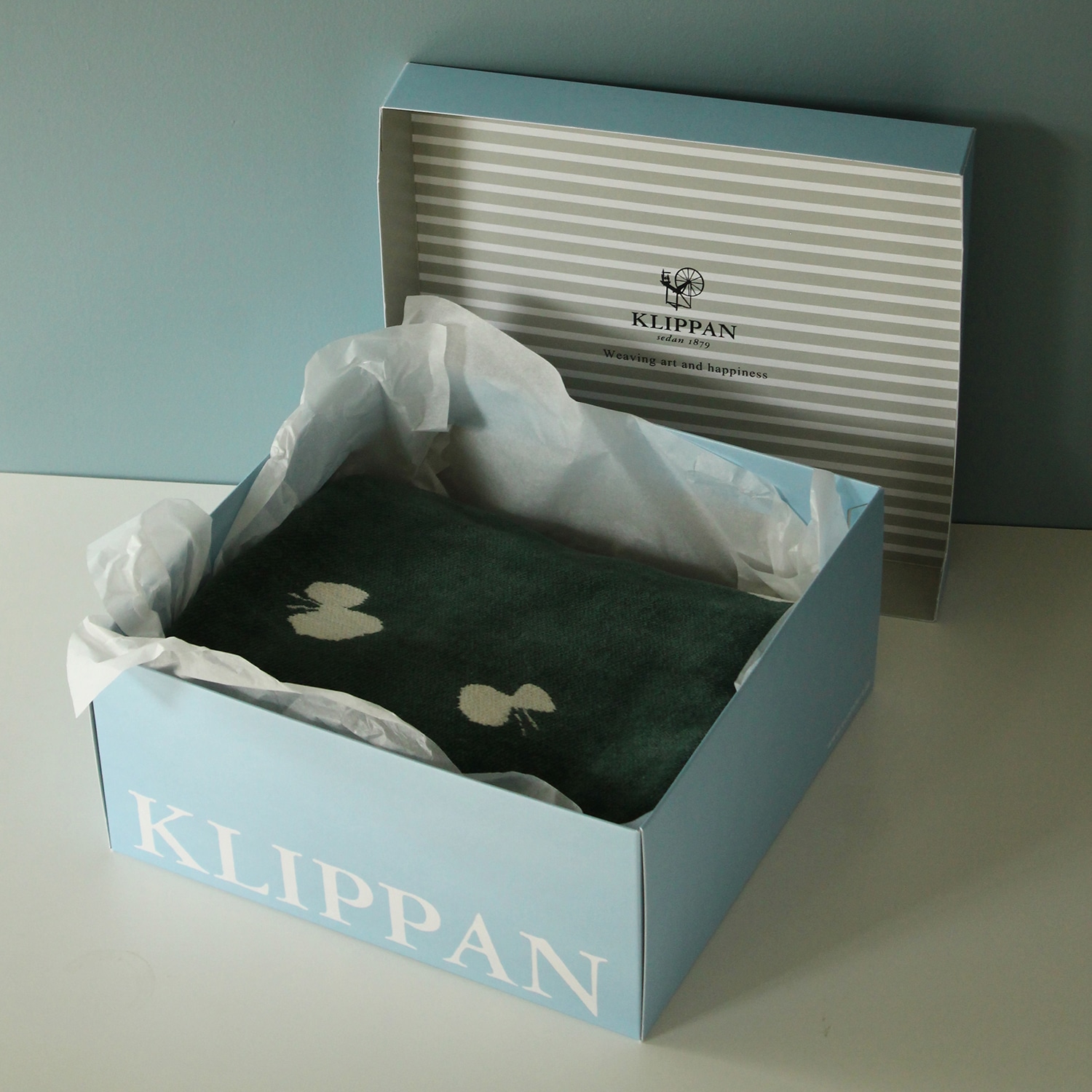 KLIPPAN/クリッパン　シュニールコットン　シングルブランケット　CHOUCHO　グリーン