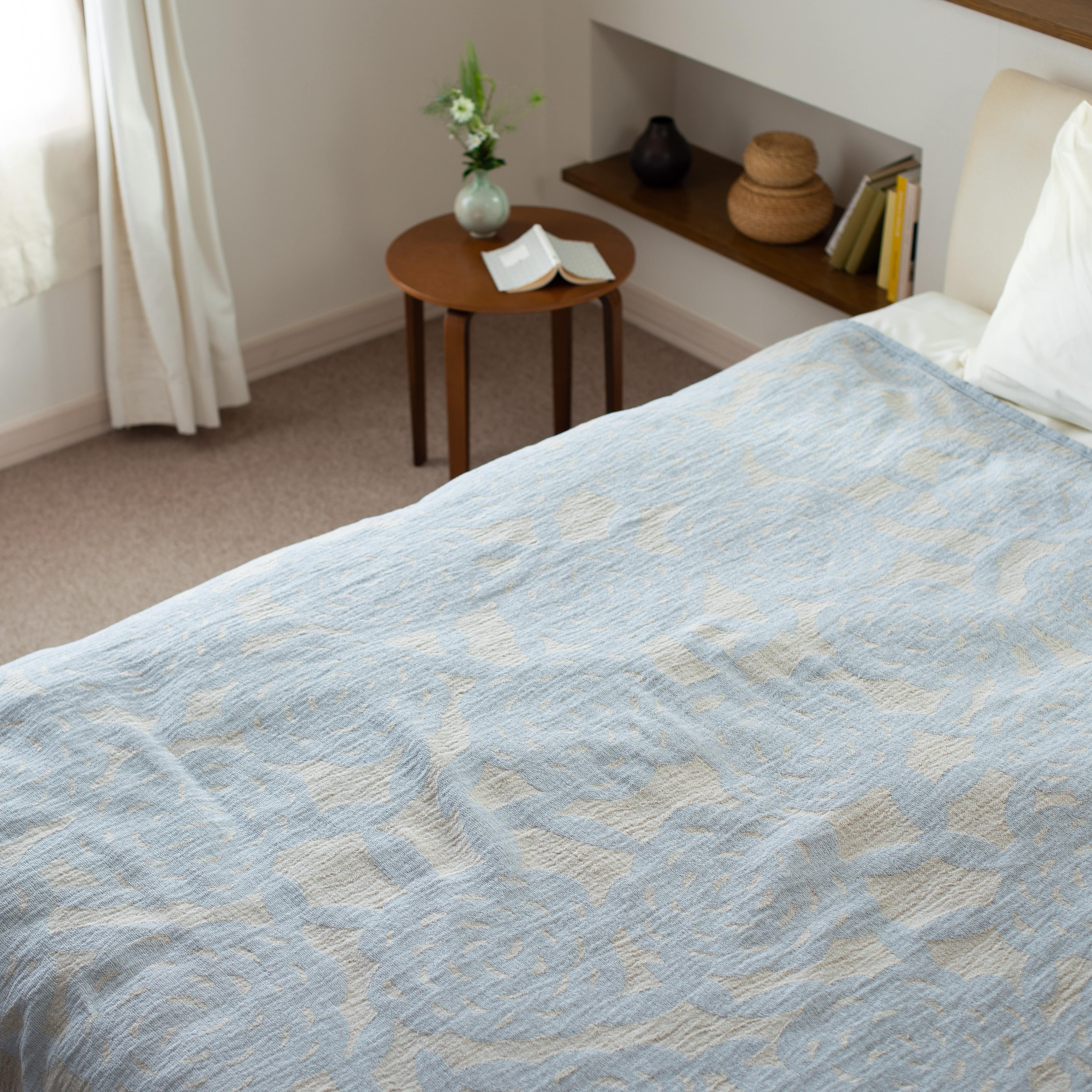 KLIPPAN/クリッパン リネン＆シュニールコットン シングルブランケット