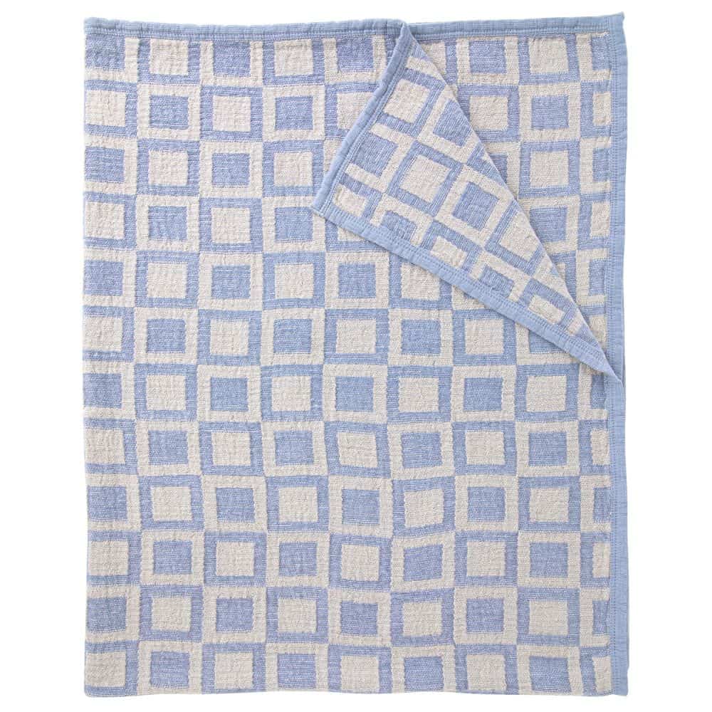 KLIPPAN シュニールコットン シングルブランケット ブルーサンド KLIPPAN/クリッパン シュニールコットン シングルブランケット