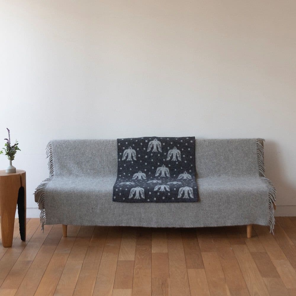 KLIPPAN/クリッパン エコウール ウール ミニブランケット birds in the