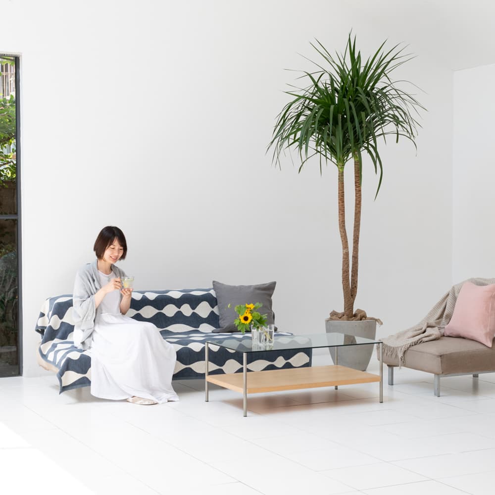 KLIPPAN/クリッパン　シュニールコットン　シングルブランケット　フェザーズ KLIPPAN/クリッパン シュニールコットン シングルブランケット