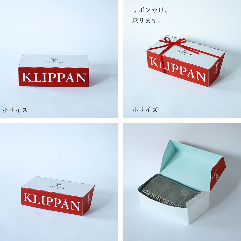 KLIPPAN/クリッパン　カシミア混ウールロングマフラー　CHOUCHO　チャコールグレー/ピンク