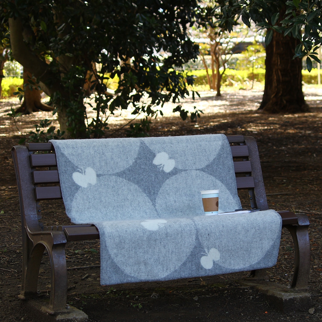 KLIPPAN/クリッパン ウール ハーフブランケット PERHONEN ライトグレー