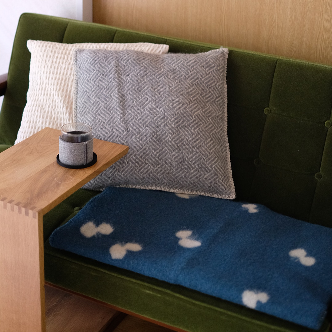 KLIPPAN/クリッパン ウール ミニブランケット CHOUCHO ブルーグリーン