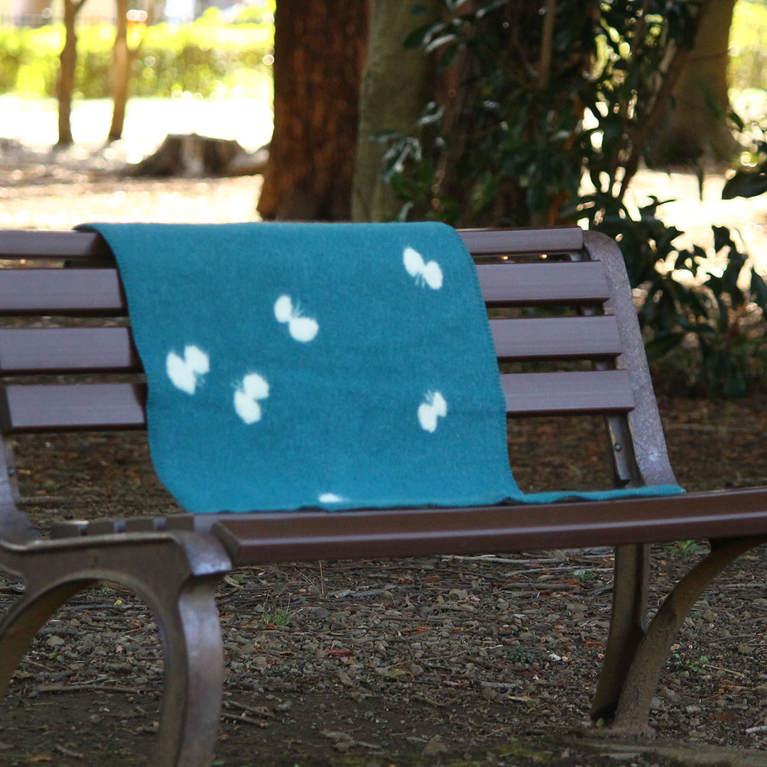 KLIPPAN/クリッパン ウール ミニブランケット CHOUCHO ブルーグリーン