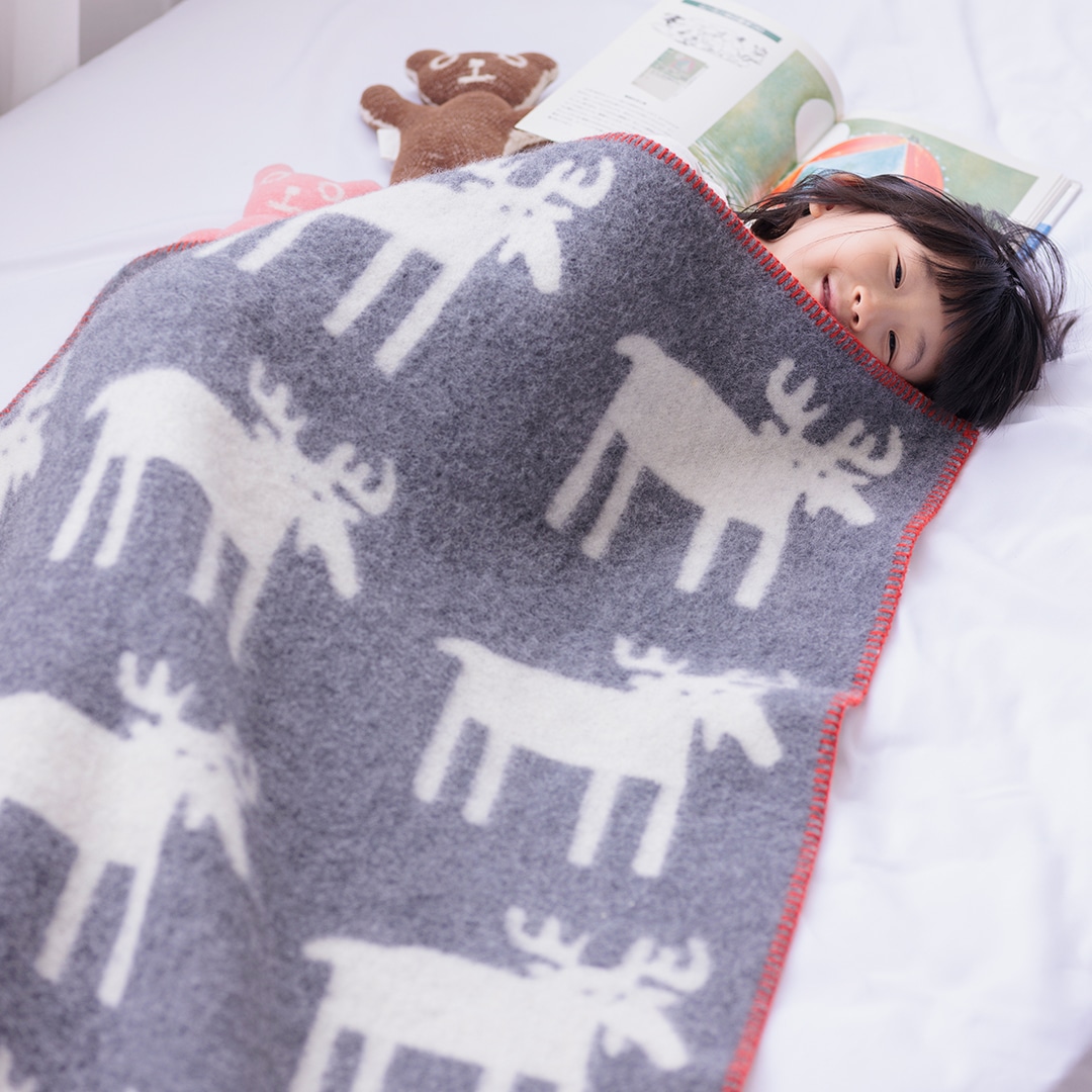 KLIPPAN/クリッパン ウール ハーフブランケット ベングトのムース