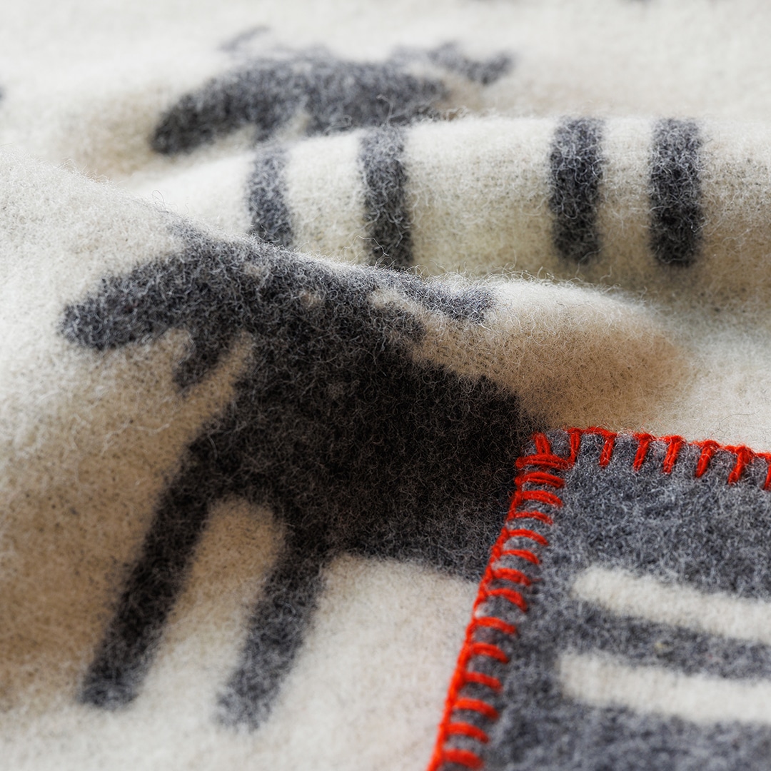 KLIPPAN/クリッパン　ウール　ハーフブランケット　ベングトのムース　グレー KLIPPAN/クリッパン ウール ハーフブランケット ベングトのムース