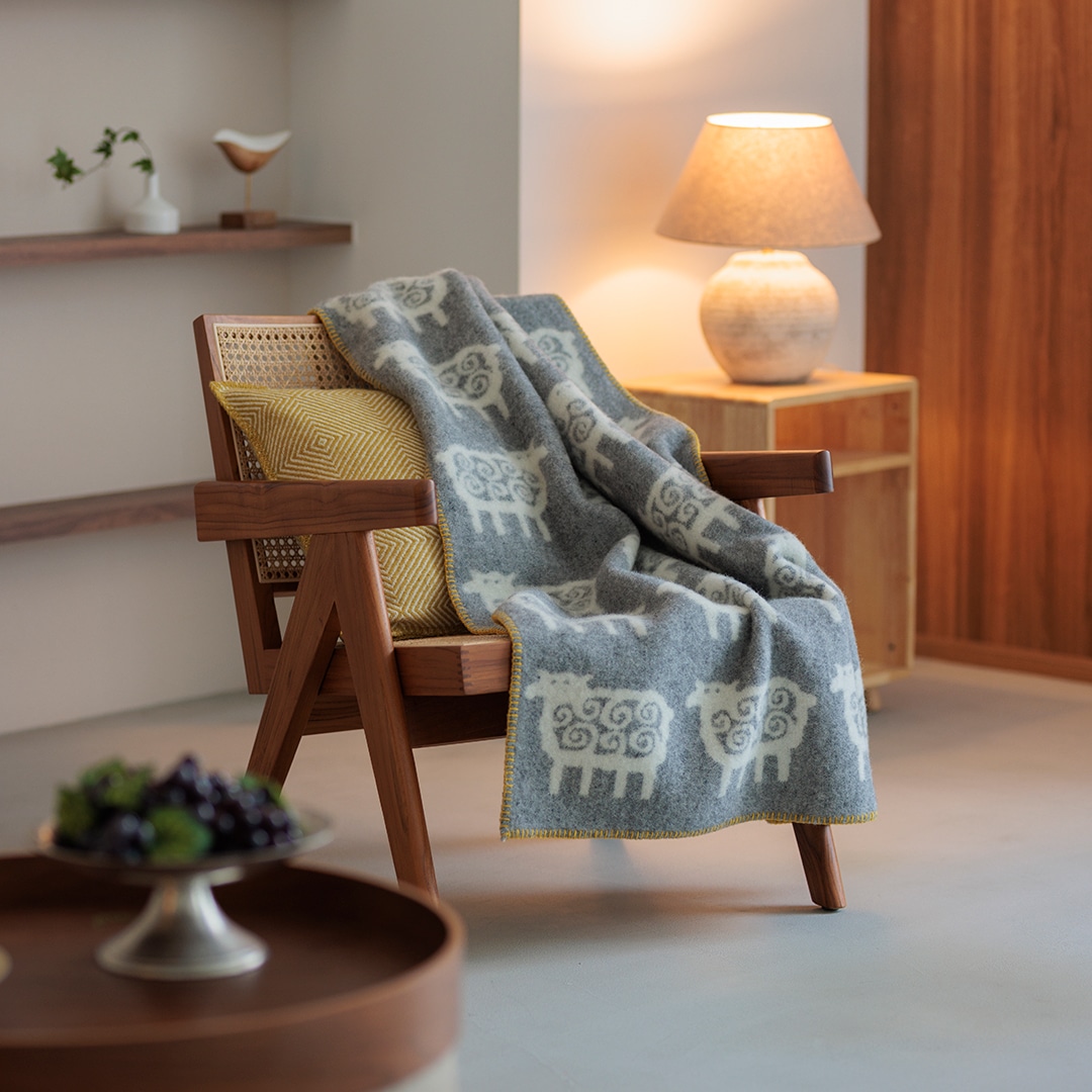 KLIPPAN/クリッパン ウール ハーフブランケット ベングトのヒツジ