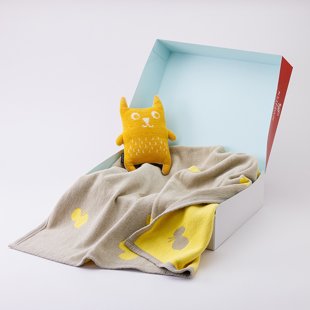 KLIPPAN / クリッパン / オーガニックコットンミニブランケット KLIPPAN/クリッパン [ボックス付きギフトセット] シュニールコットン