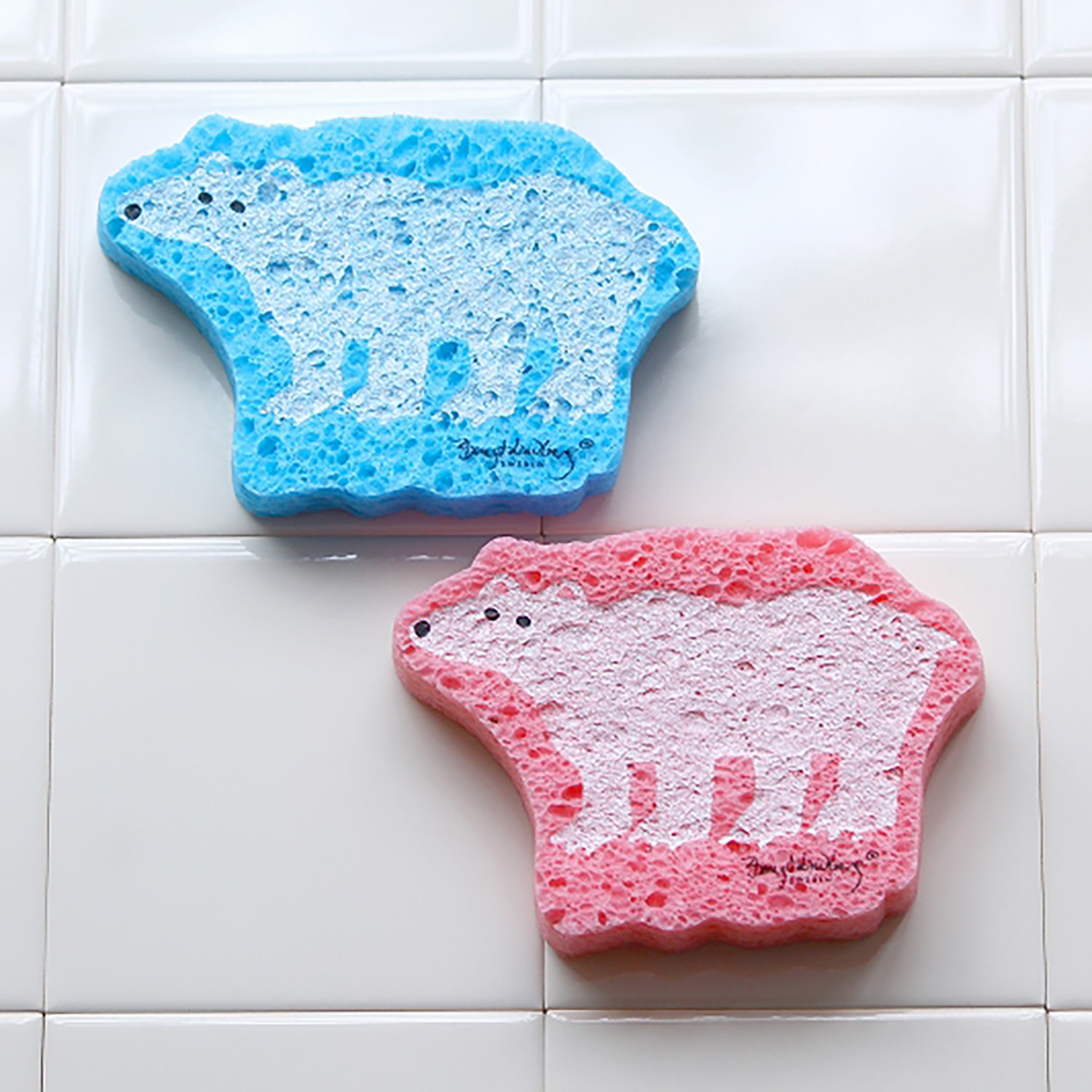 ポップアップスポンジ 型抜き迷子のヒツジ グレー ピンク 2枚入り エコンフォートハウス Ecomforthouse Klippan クリッパン 総輸入元