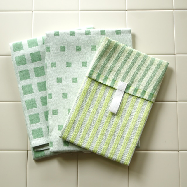 ヴェクスボリンのキッチンタオルセット グリーン | エコンフォートハウス ecomfortHouse｜KLIPPAN（クリッパン）総輸入元