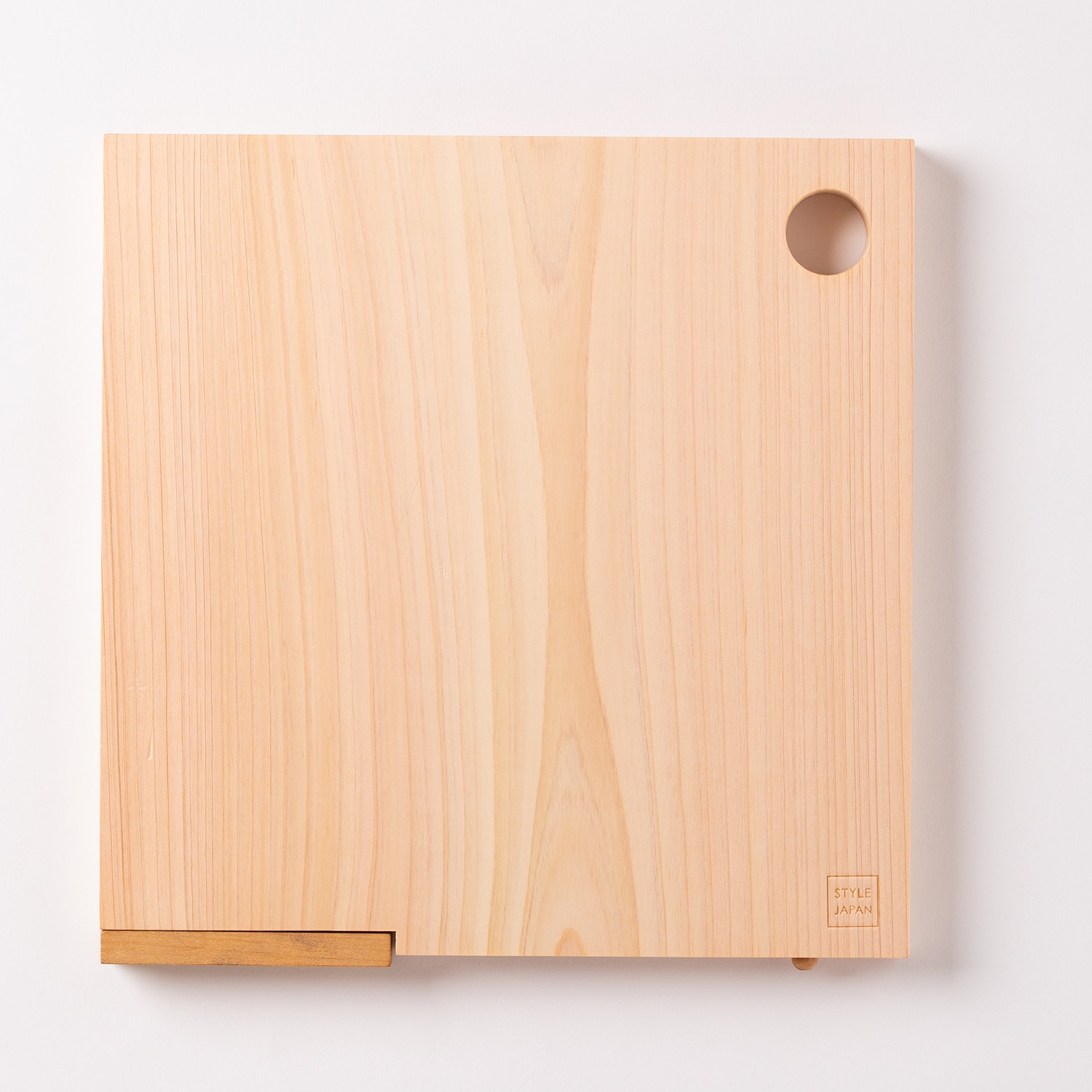 STYLE JAPAN 四万十ひのき 一枚板まな板 極み スタンド式 正方形 | エ 