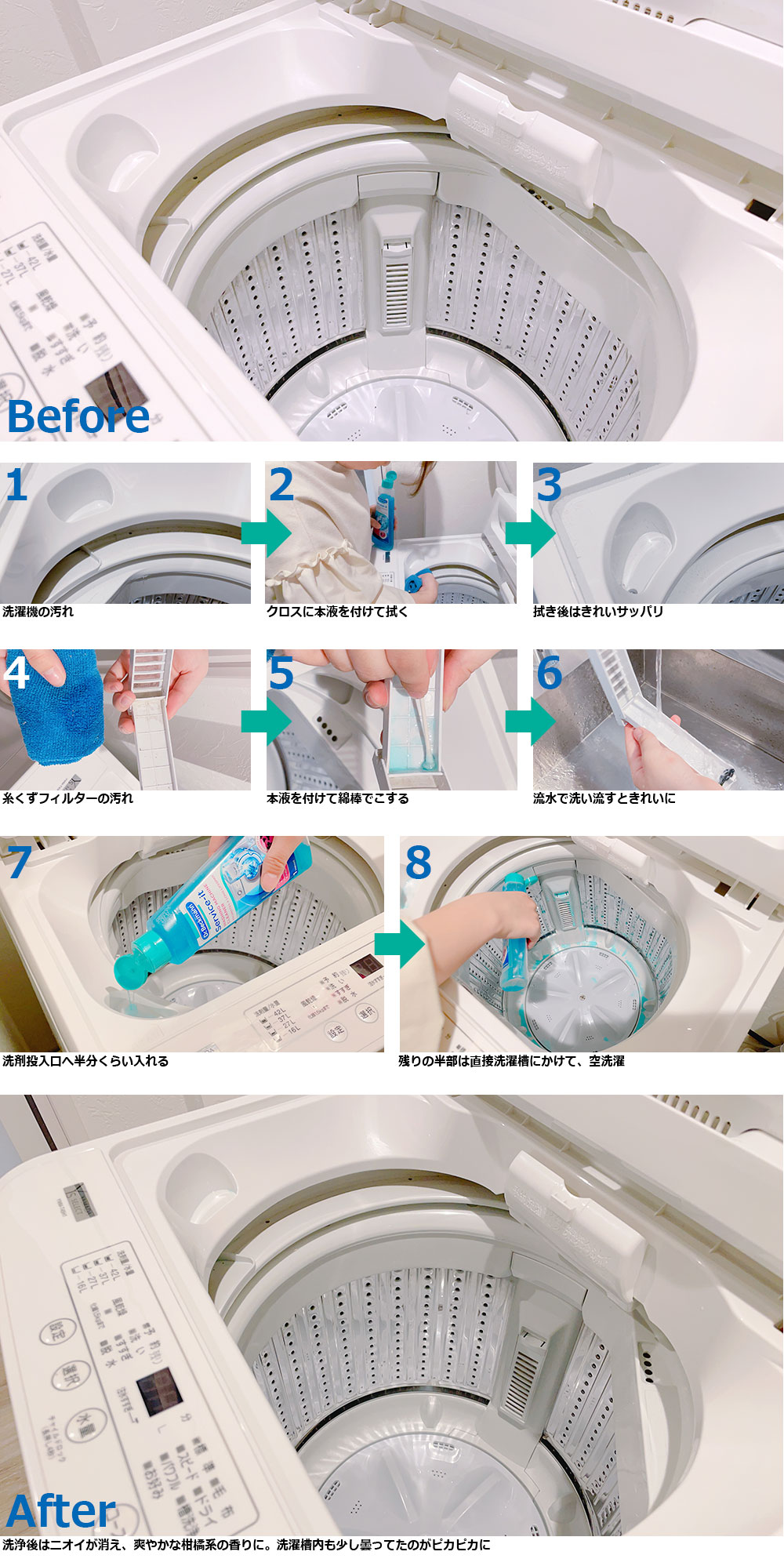 衣類をきれいに洗うコツは、洗濯機をきれいにすること