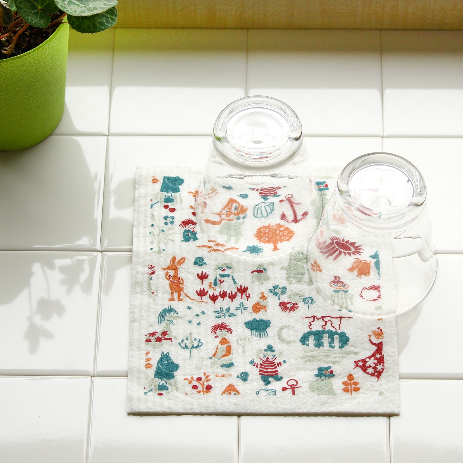 スポンジワイプ ムーミン谷の仲間たち オレンジ/ホワイト